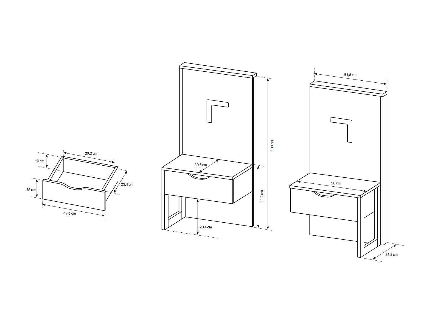 DOPPELBETT MIT NACHTKONSOLEN Arden Sand Grange Eiche / Matera / Schwarz 3-teilig