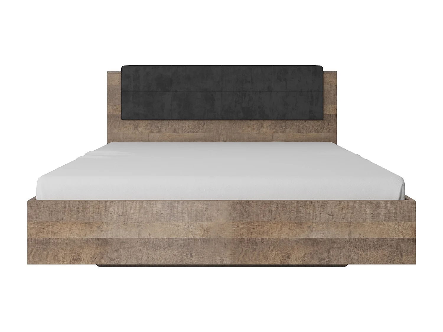 DOPPELBETT MIT NACHTKONSOLEN Arden Sand Grange Eiche / Matera / Schwarz 3-teilig