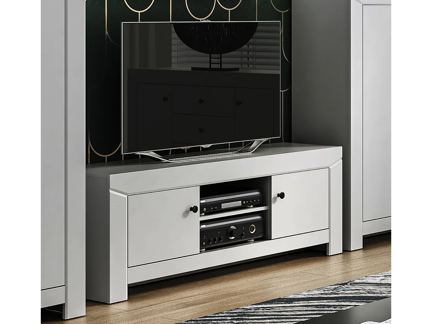 LOWBOARD Terni silbergrau 152,5 / 42 / 55,5cm