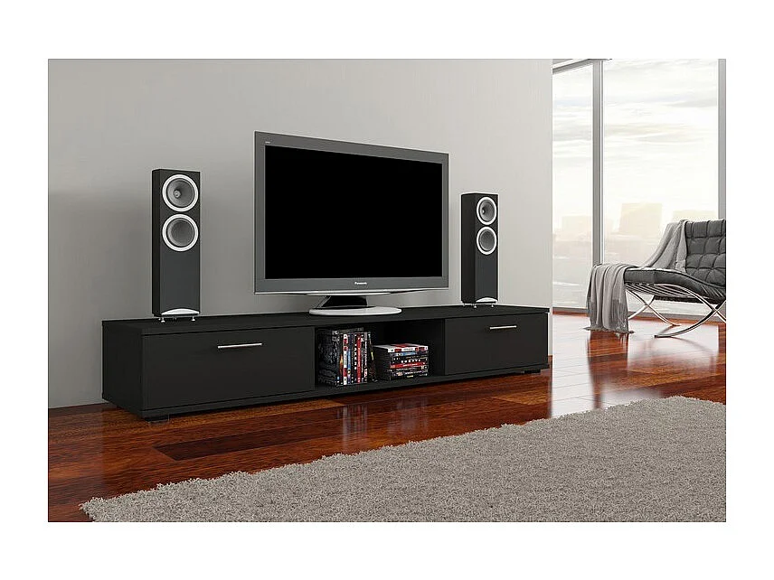 LOWBOARD Aridea 175,5 / 40 / 26cm schwarz matt