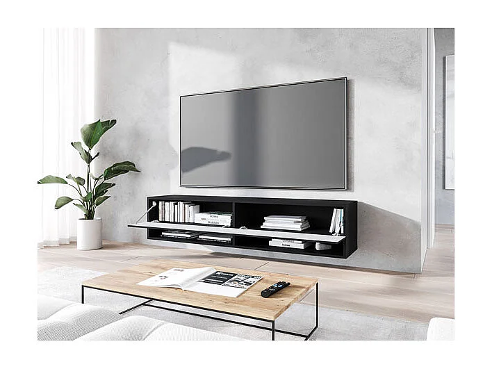 LOWBOARD Lowboard A schwarz Herringbone 140 / 32 / 30cm