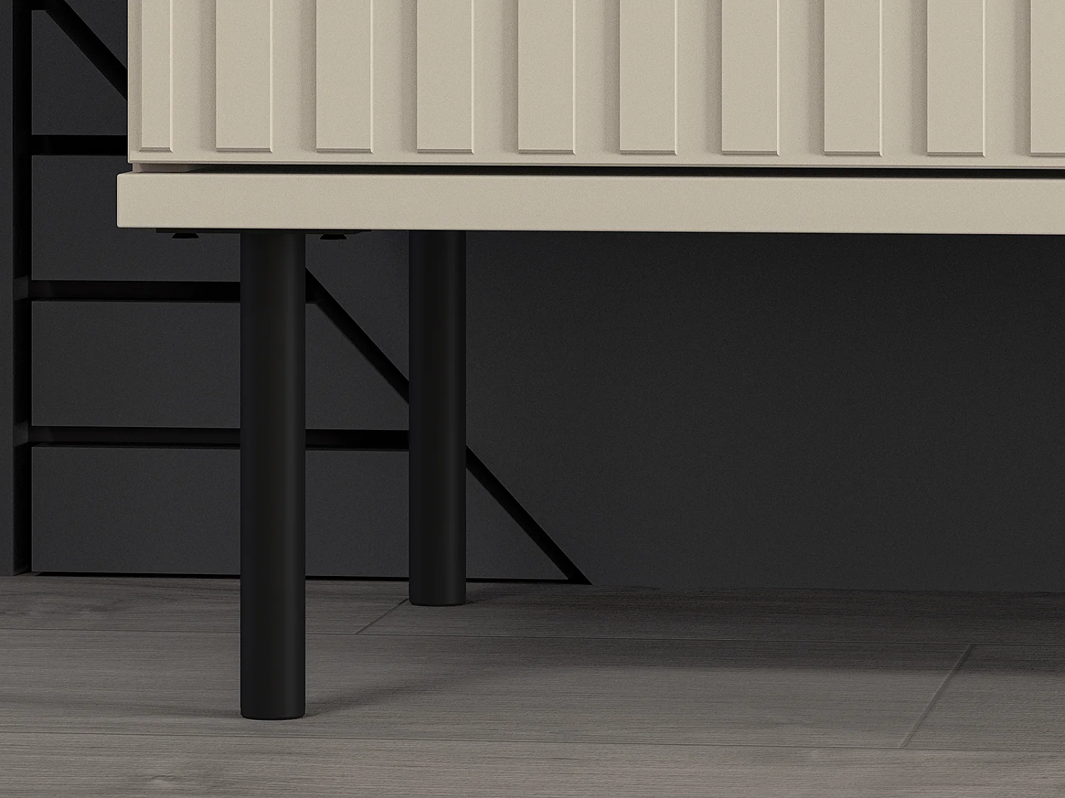 LOWBOARD Sophie kaschmir matt 160 / 40 / 53cm