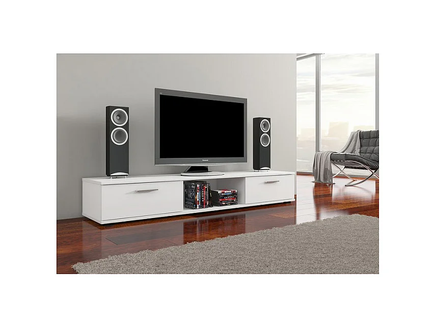 LOWBOARD Aridea 175,5 / 40 / 26cm weiß matt / weiß Hochglanz