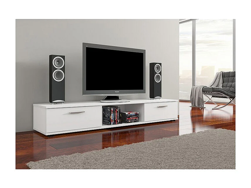 LOWBOARD Aridea 175,5 / 40 / 26cm weiß matt / weiß Hochglanz