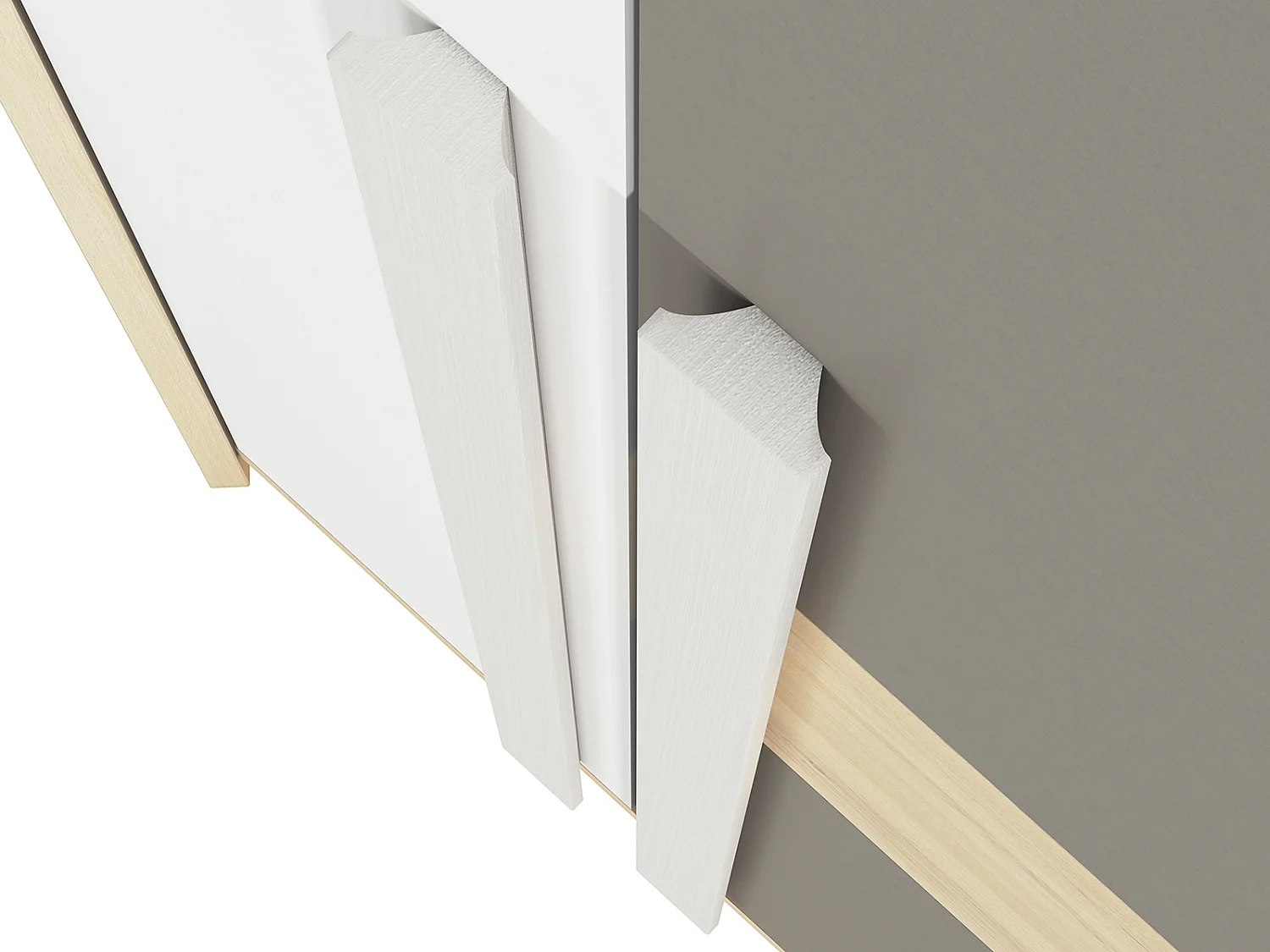 ECKSCHRANK Drop Fjord Buche / weiß  / grau 82 / 82 / 199cm