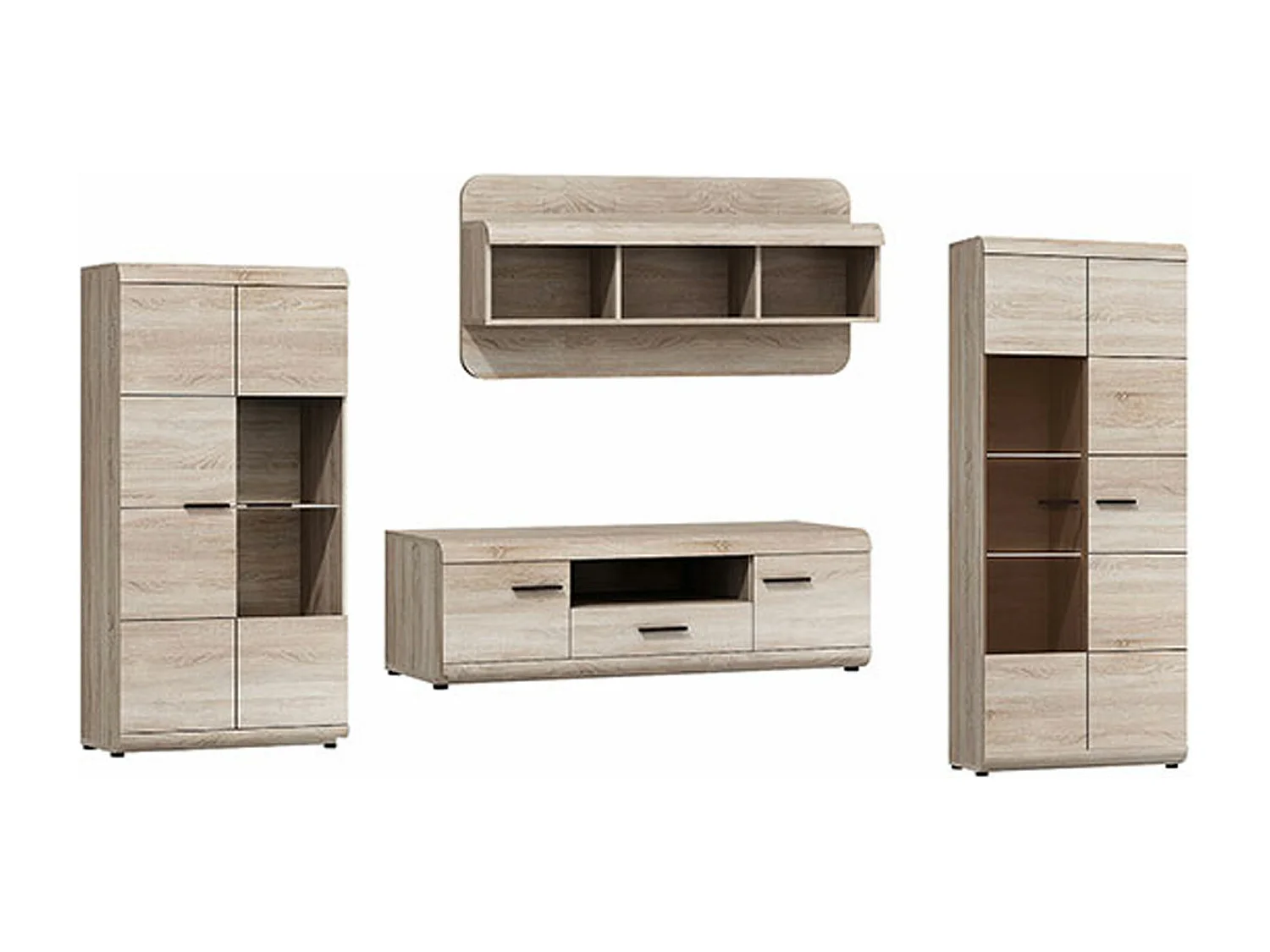 WOHNWAND Link Eiche Sonoma 4-teilig