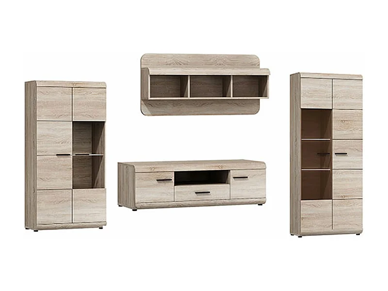 WOHNWAND Link Eiche Sonoma 4-teilig