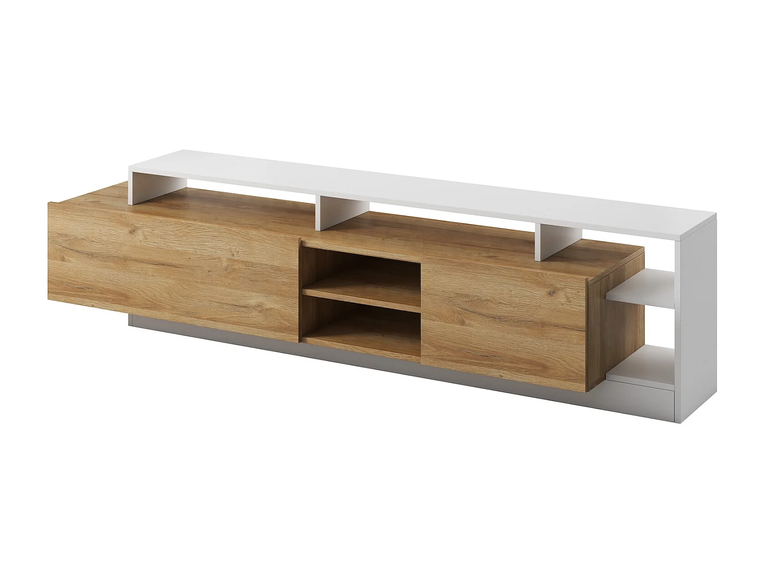 WOHNZIMMER-SET Alva Grand Eiche / weiß 6-teilig