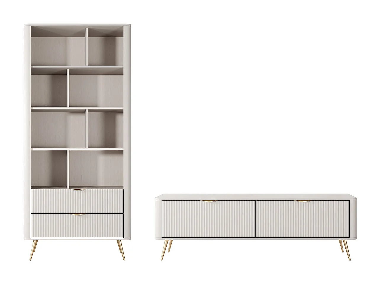 WOHNWAND Lante beige 2-teilig