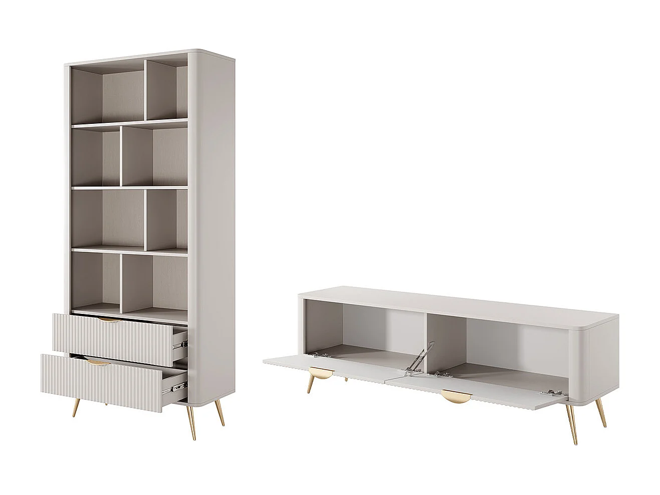 WOHNWAND Lante beige 2-teilig