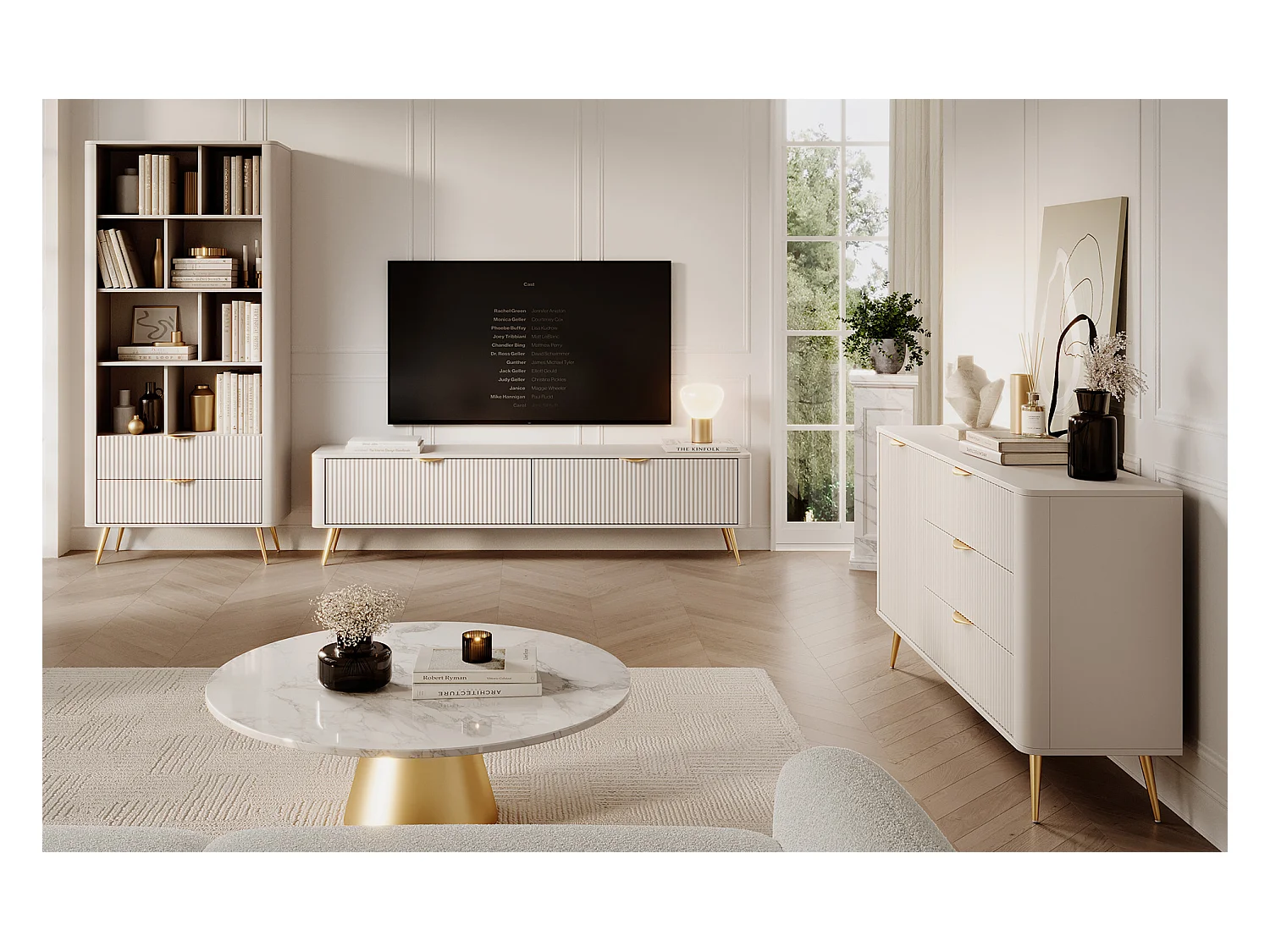 WOHNWAND Lante beige 3-teilig