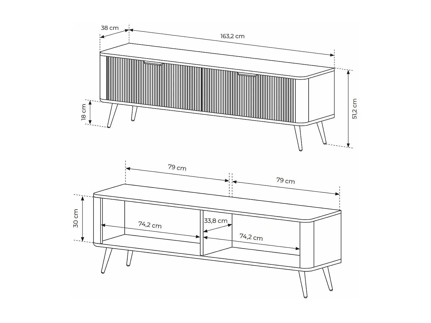 WOHNWAND Lante beige 3-teilig