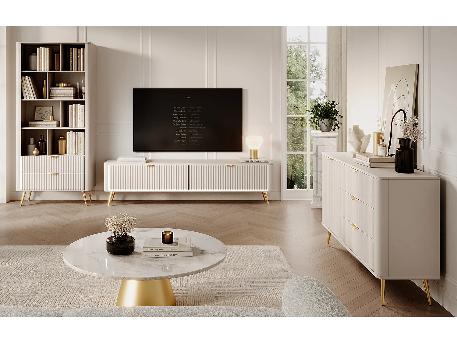 WOHNWAND Lante beige 3-teilig