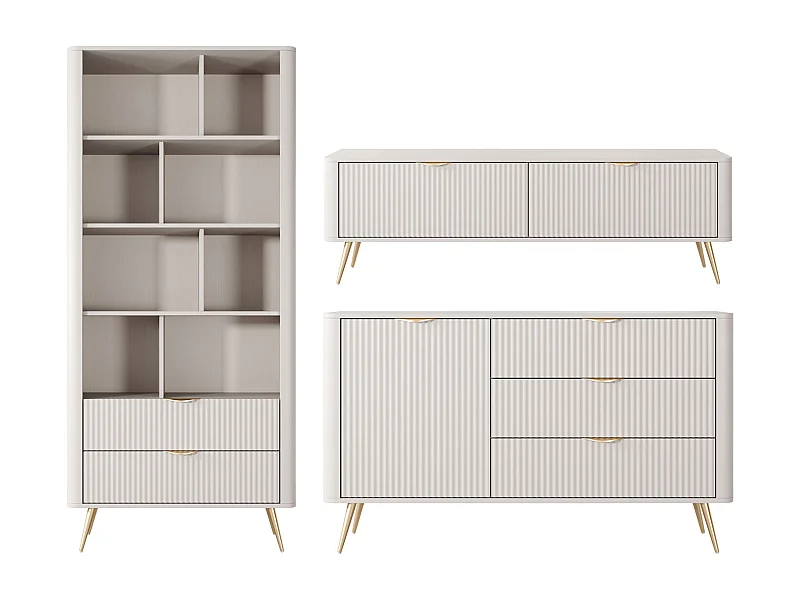 WOHNWAND Lante beige 3-teilig