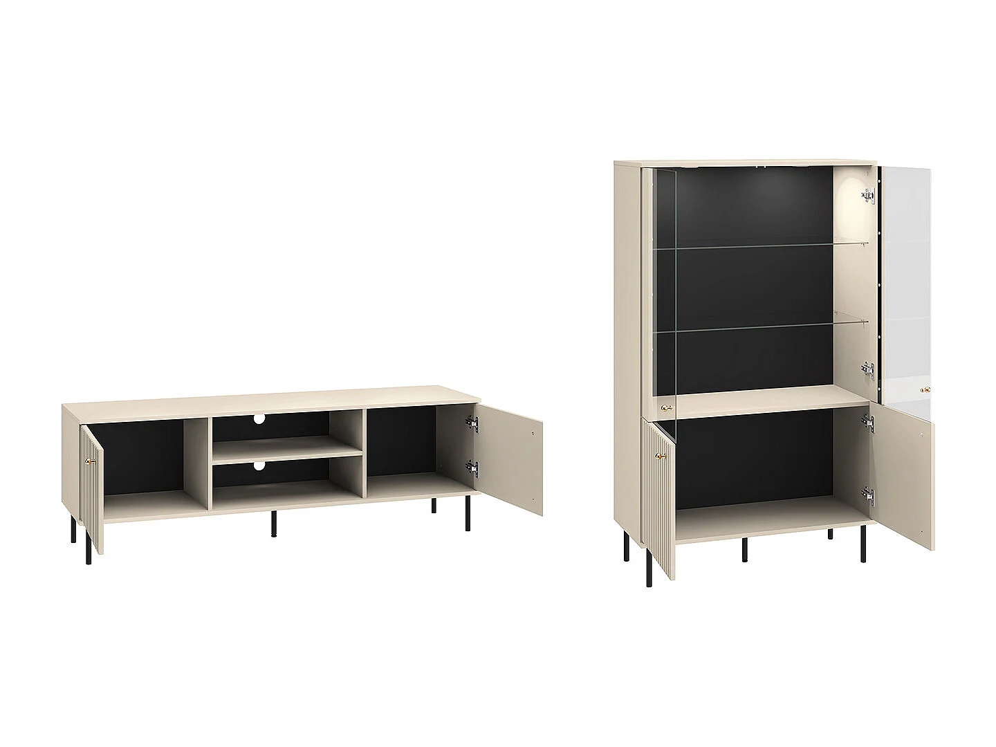 WOHNWAND Sophie kaschmir matt 2-teilig