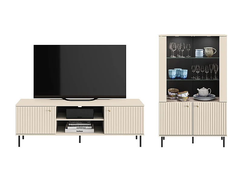 WOHNWAND Sophie kaschmir matt 2-teilig