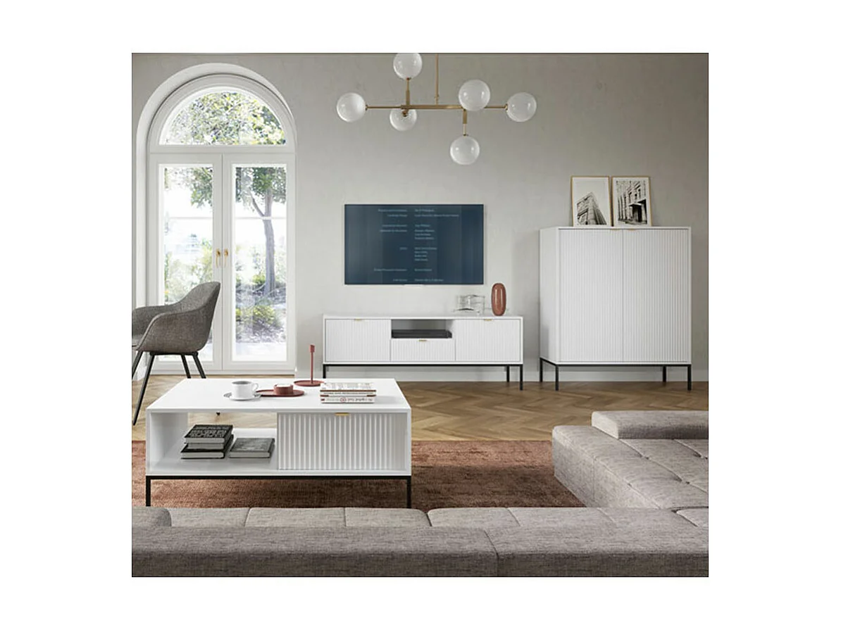 WOHNZIMMER-SET Nova Schwarz / Schwarz 3-teilig