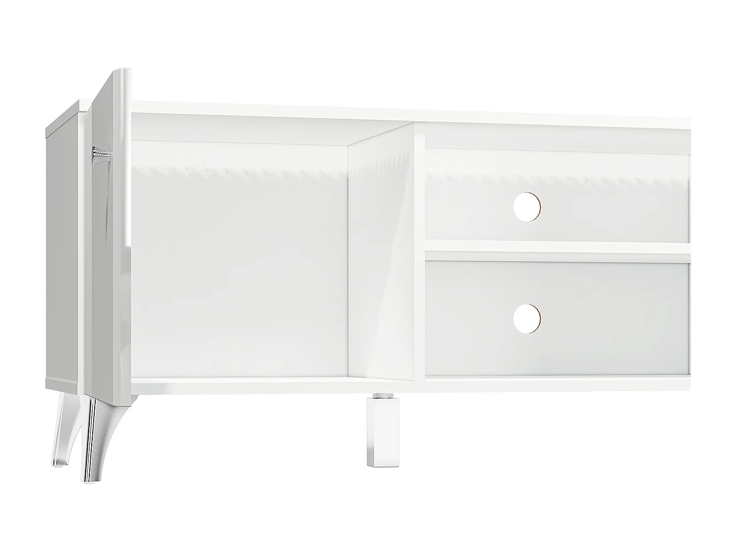 WOHNWAND Villa weiß hochglanz / weiß 3-teilig