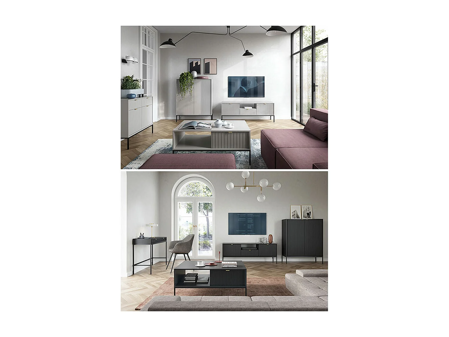 WOHNZIMMER-SET Nova Kaschmir / Gold 4-teilig