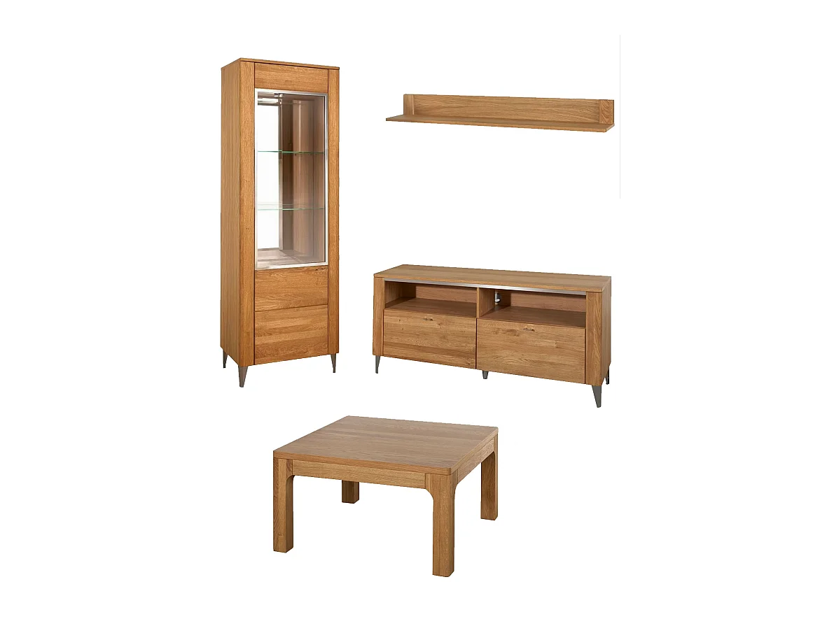 WOHNZIMMER-SET Latina Honig Eiche 4-teilig