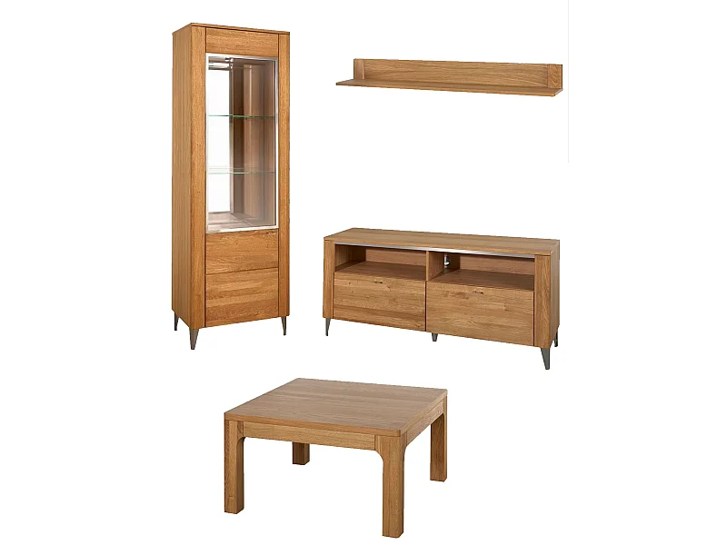 WOHNZIMMER-SET Latina Honig Eiche 4-teilig