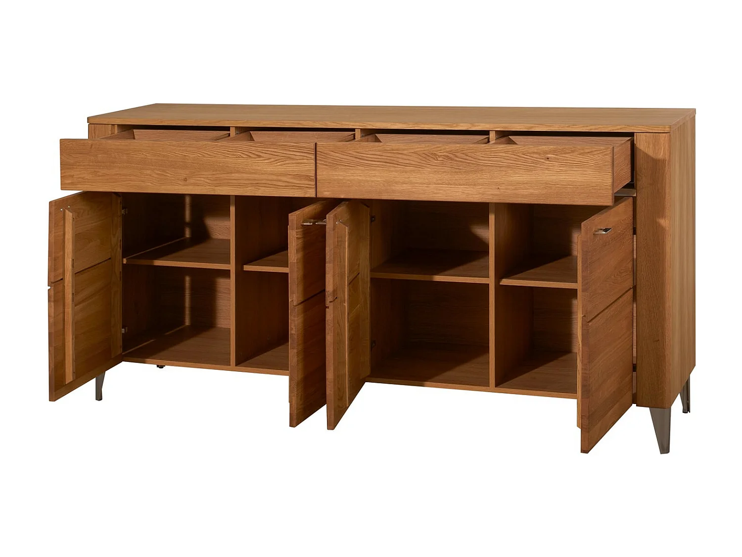 WOCHNZIMMER-SET Latina Honig Eiche 6-teilig