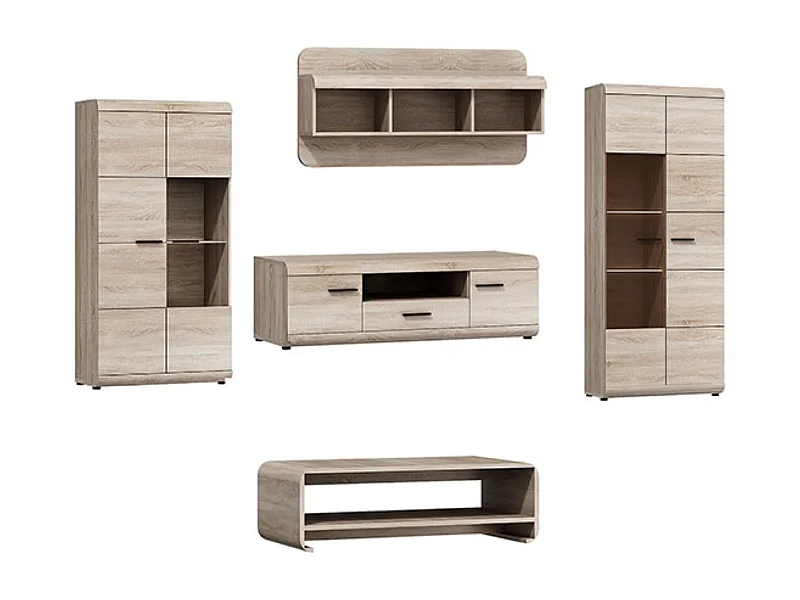 WOHNZIMMER-SET Link Eiche Sonoma 5-teilig