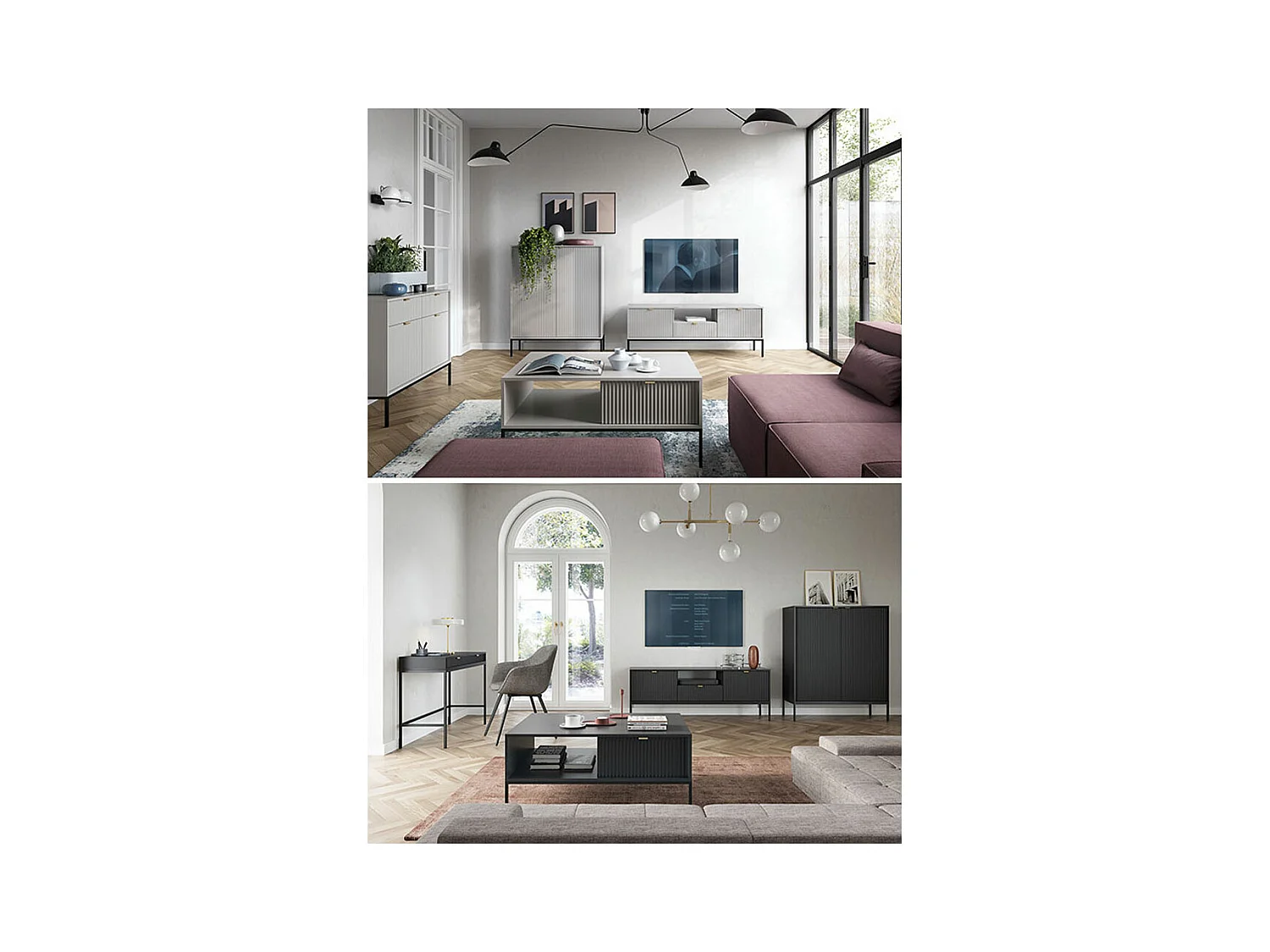 WOHNZIMMER-SET Nova Kaschmir / Gold 3-teilig