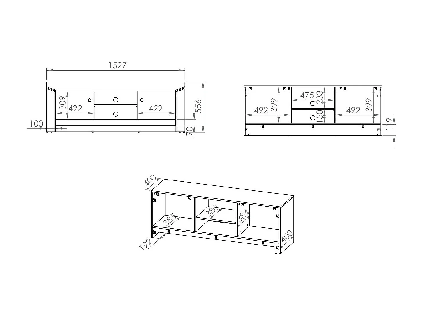WOHNZIMMER-SET Terni silbergrau 4-teilig
