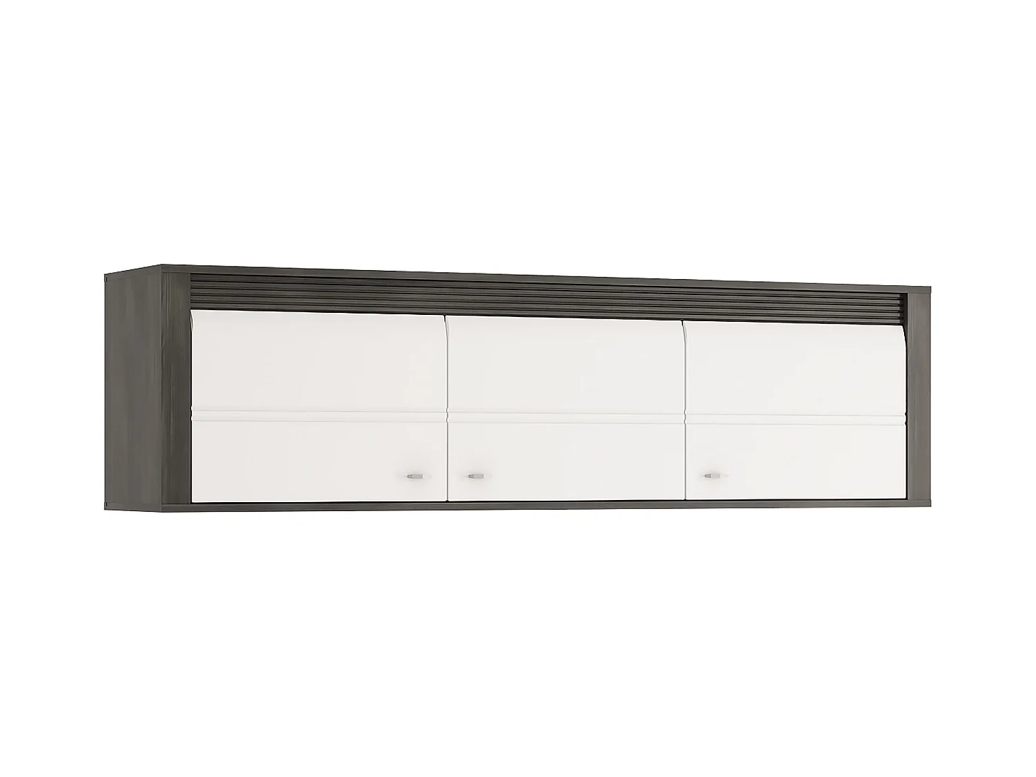 WOHNZIMMER-SET Sevilla norwegische Schwarzkiefer / weiß Hochglanz 4-teilig