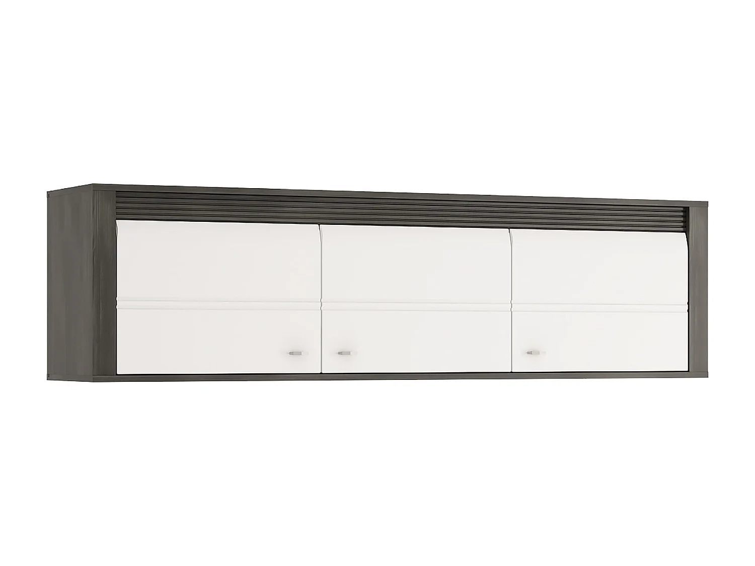 WOHNZIMMER-SET Sevilla norwegische Schwarzkiefer / weiß Hochglanz 4-teilig