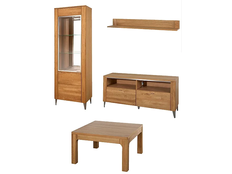 WOHNZIMMER-SET Latina Honig Eiche 4-teilig