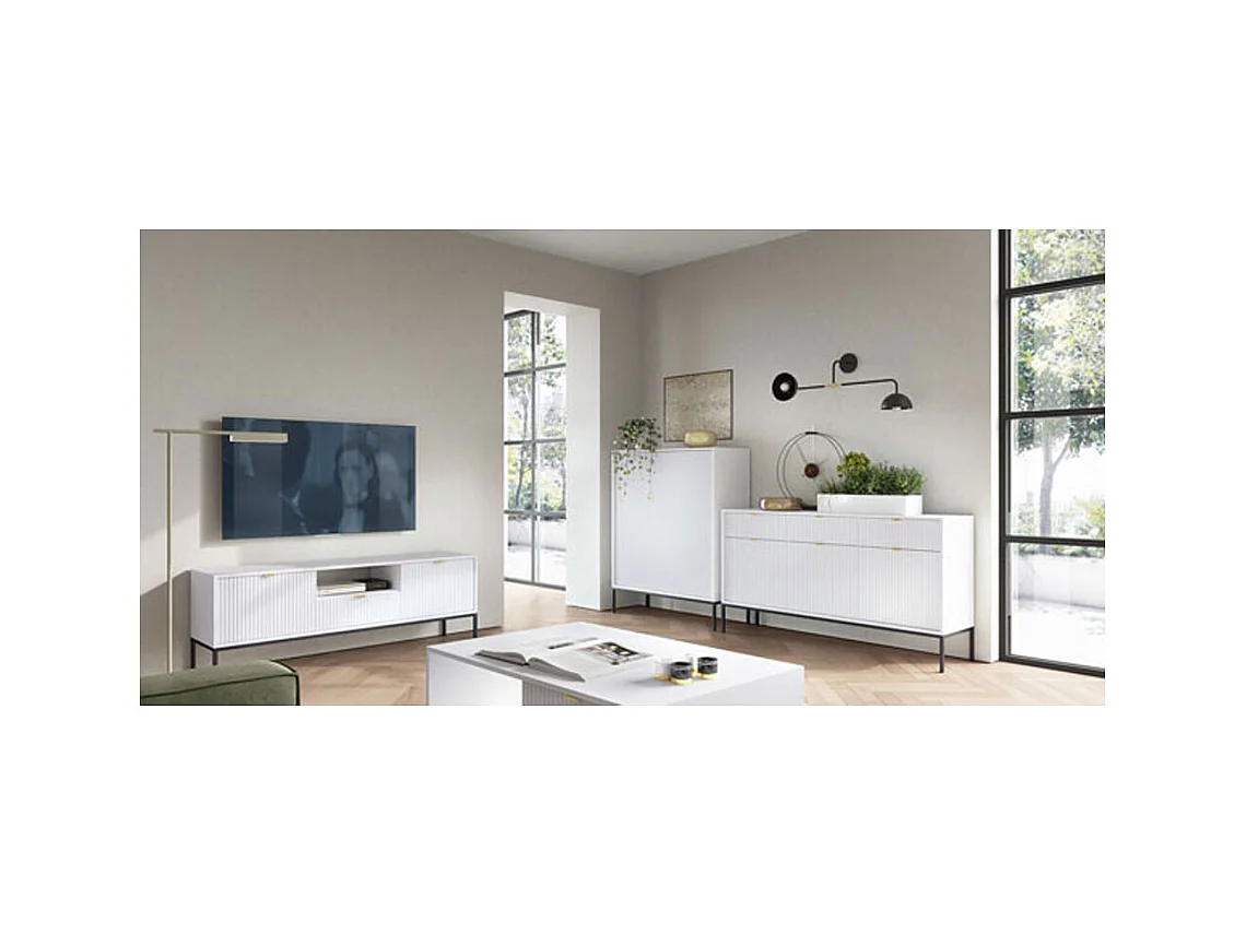 WOHNZIMMER-SET Nova Grau / Schwarz 3-teilig