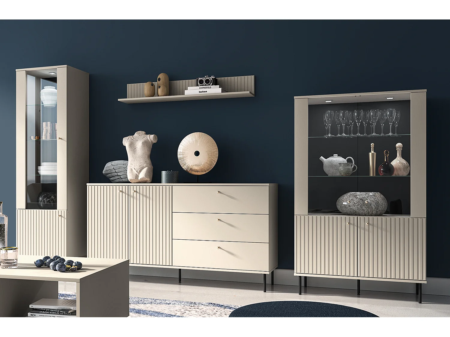 WOHNWAND Sophie kaschmir matt 4-teilig