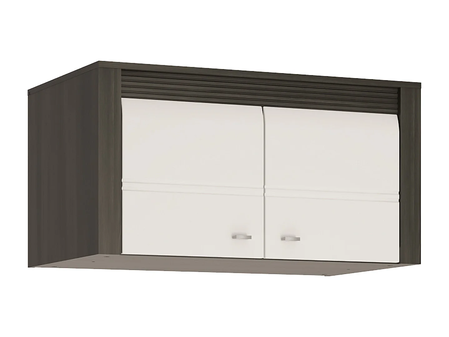 KLEIDERSCHRANK MIT AUFSATZ Sevilla  schwarzkiefer / weiß hg 90 / 58 / 253cm