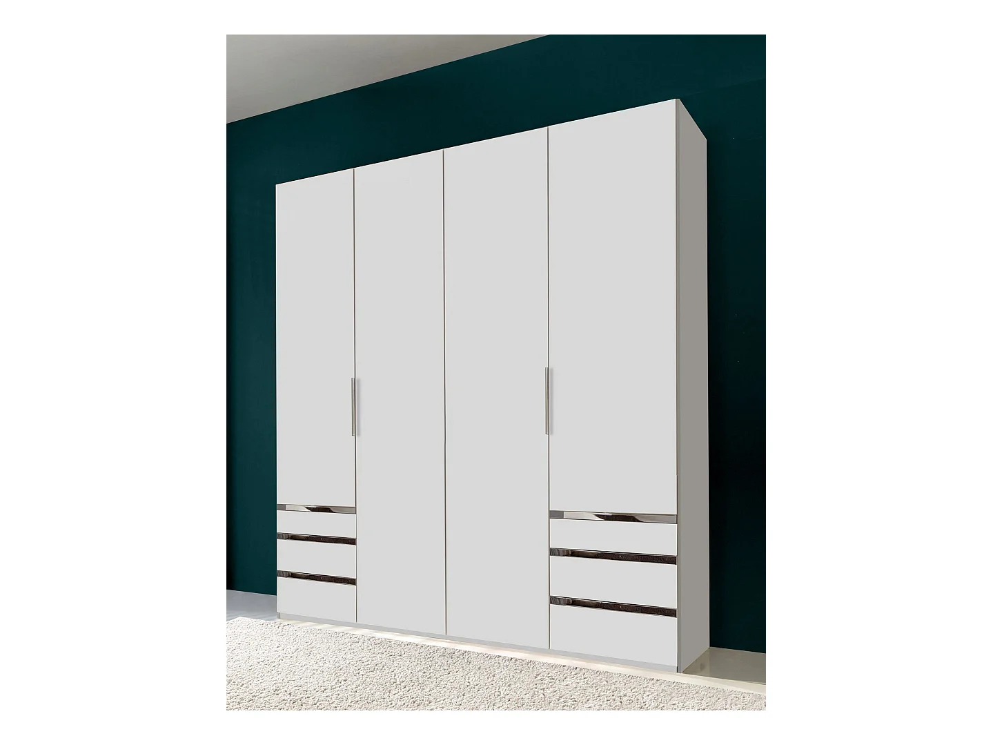 KLEIDERSCHRANK Level weiß 200 / 58 / 216cm