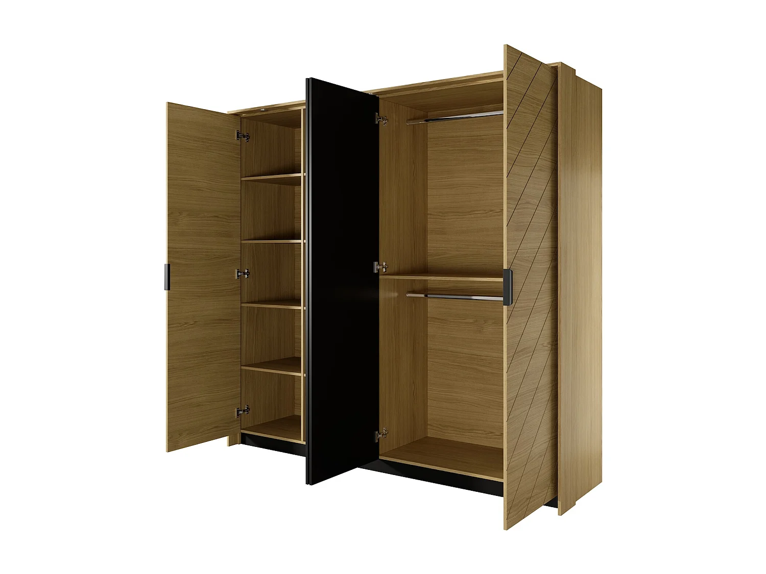 KLEIDERSCHRANK Verso Scandi Oak 223 cm / 60 cm / 210 cm