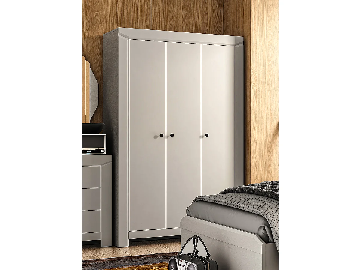 KLEIDERSCHRANK Terni silbergrau 127 / 51,5 / 200,5cm