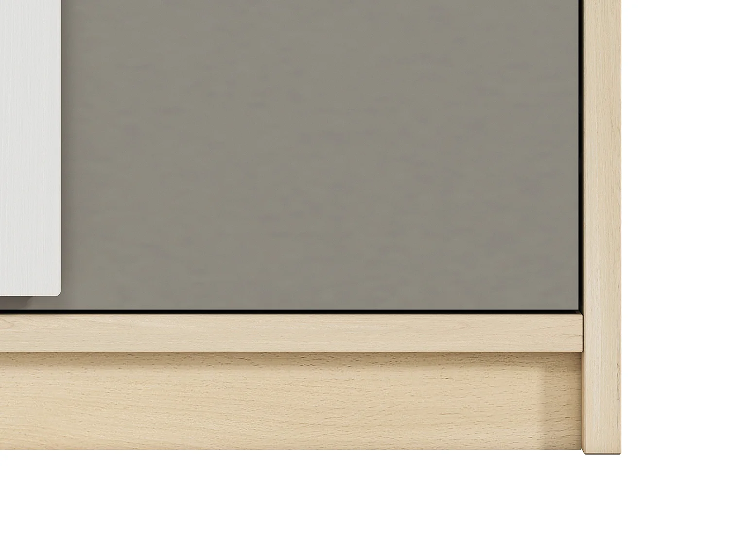 KLEIDERSCHRANK Drop Fjord Buche / weiß / grau 80 / 55 / 199cm