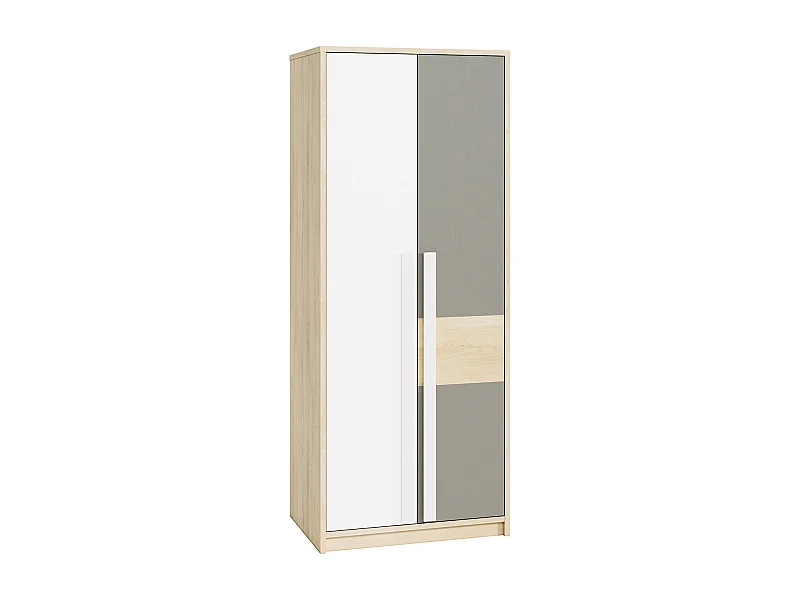 KLEIDERSCHRANK Drop Fjord Buche / weiß / grau 80 / 55 / 199cm
