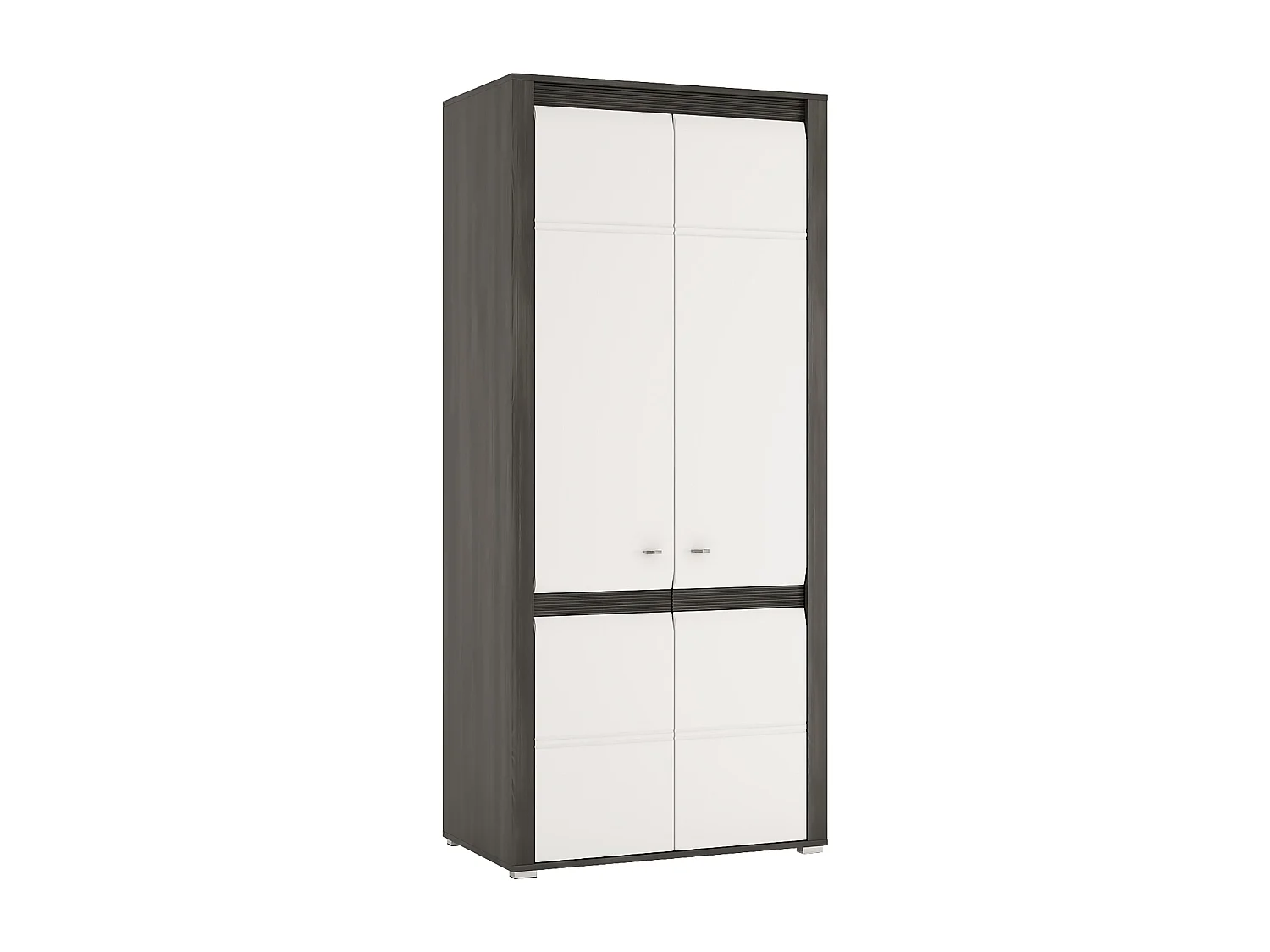 KLEIDERSCHRANK Sevilla schwarzkiefer / weiß hg 90 / 58 / 205cm