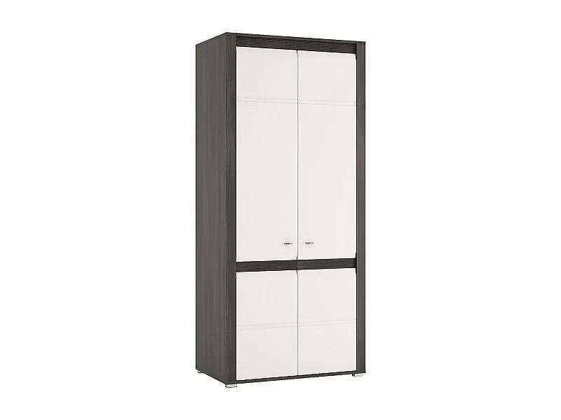 KLEIDERSCHRANK Sevilla schwarzkiefer / weiß hg 90 / 58 / 205cm