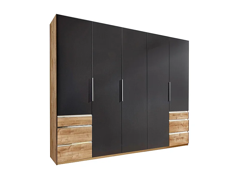 KLEIDERSCHRANK Level Plankeneiche / Graphit 200 / 58 / 236cm