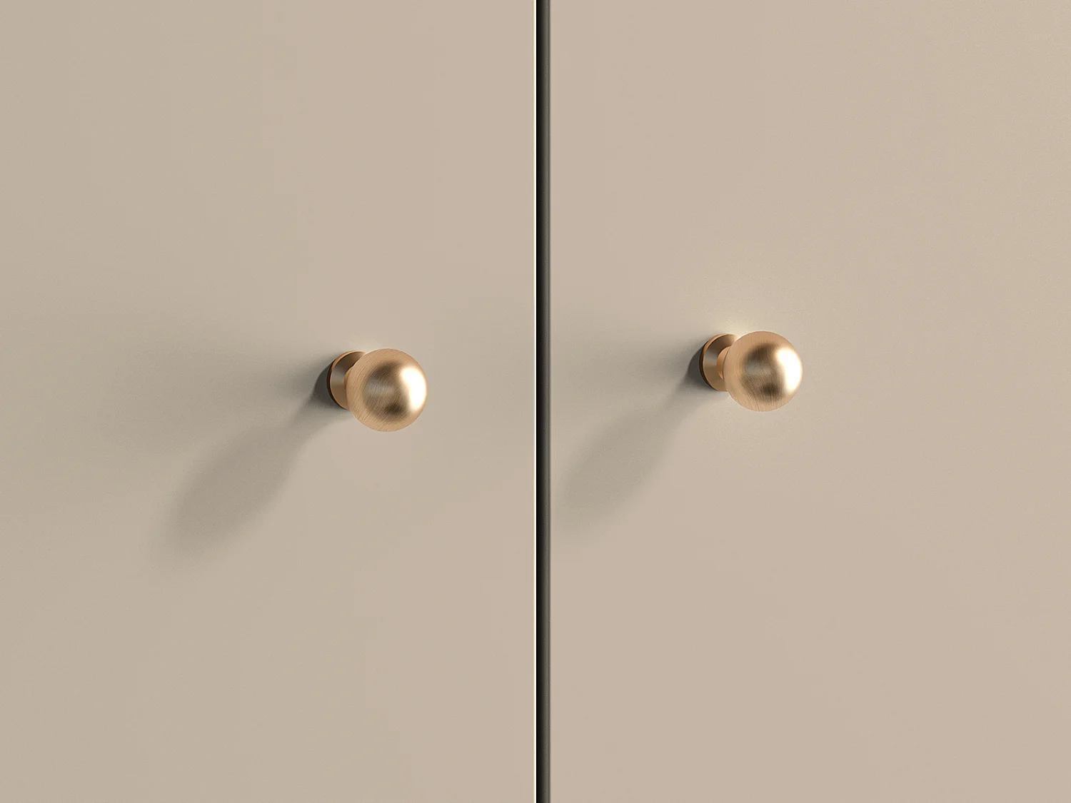 KLEIDERSCHRANK Sophie kaschmir matt 92 / 53 / 190cm