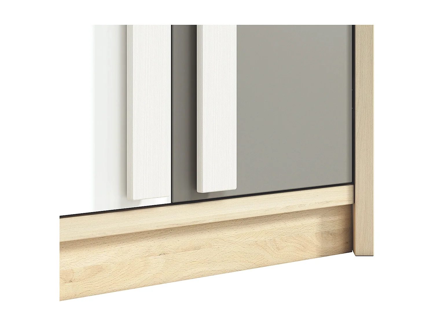 ECKSCHRANK Drop Fjord Buche / weiß / grau 82 / 82 / 199cm