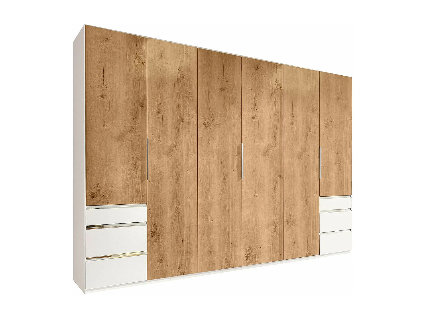 KLEIDERSCHRANK Level Plankeneiche / weiß 300 / 58 / 236cm