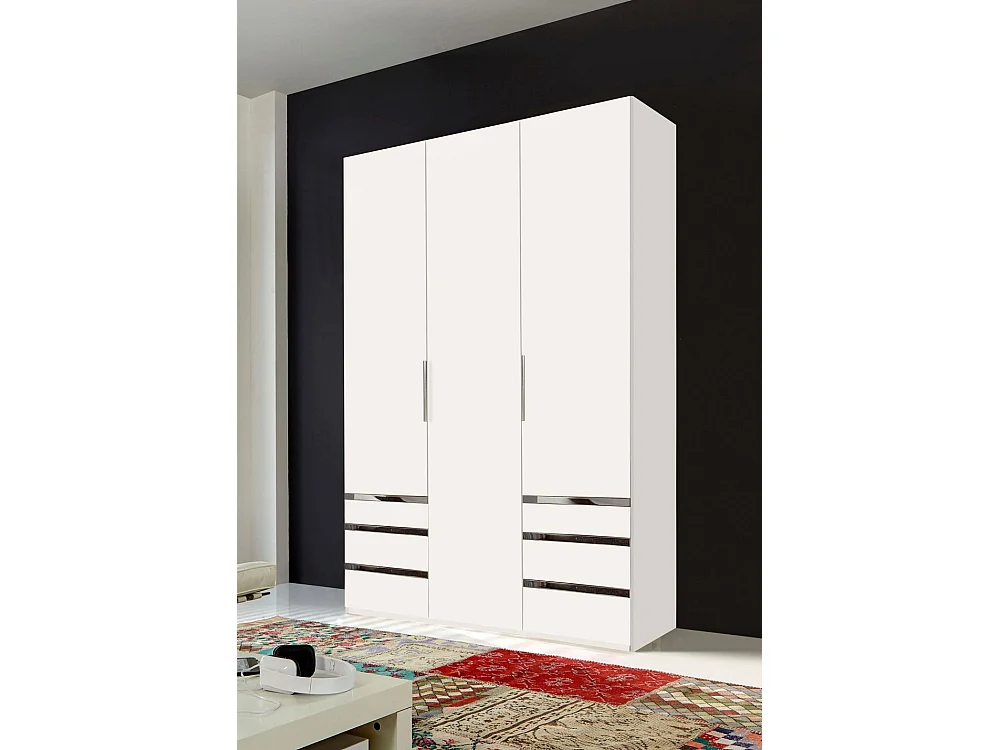 KLEIDERSCHRANK Level weiß 150 / 58 / 216cm