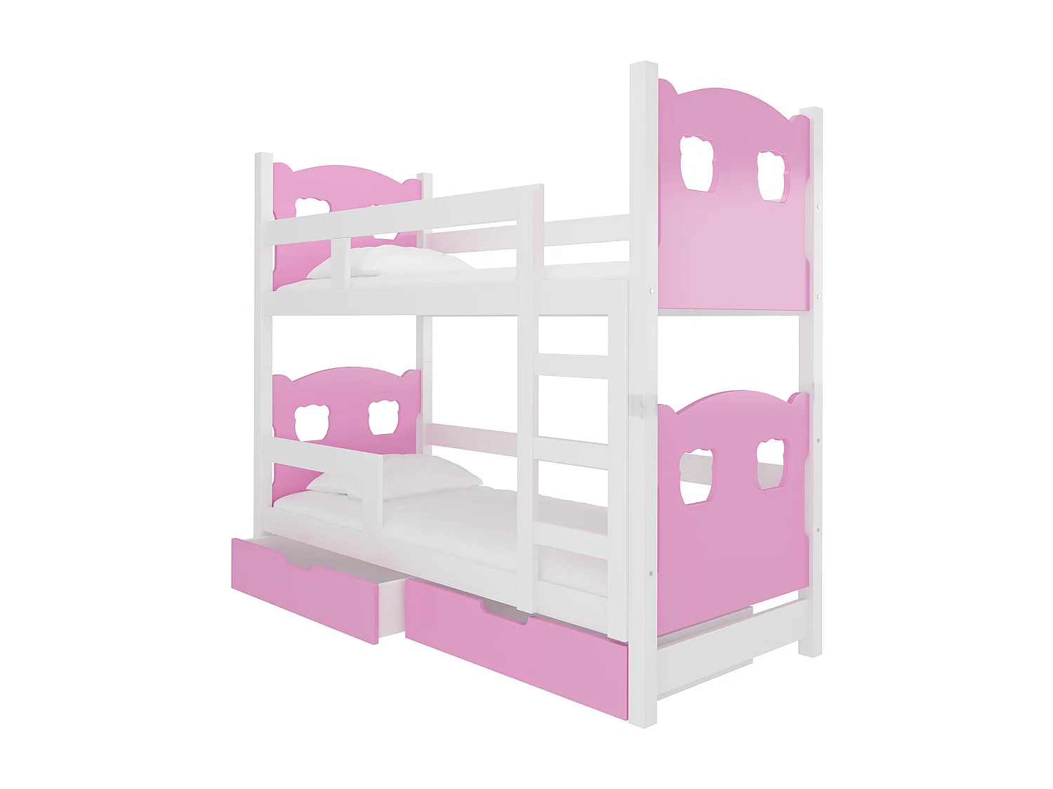 HOCHBETT Maraba Kiefer weiß / rosa 81 / 188 / 160cm