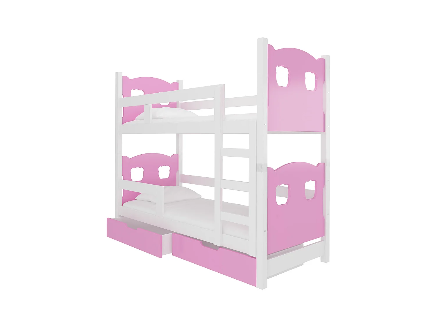 HOCHBETT Maraba Kiefer weiß / rosa 81 / 188 / 160cm