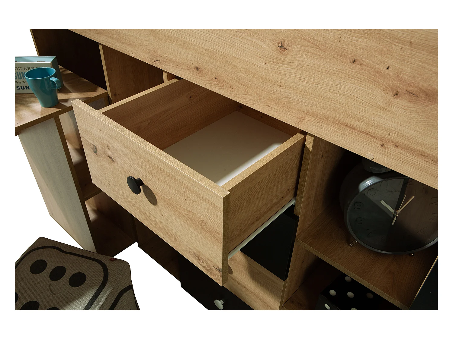 HOCHBETT Smart Artisan Eiche / weiß 93 / 248 / 123cm